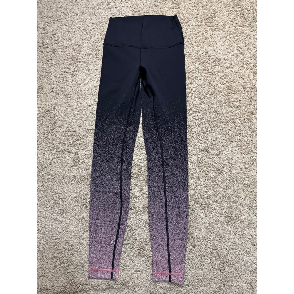 Lululemon Wunder Under Luxtreme Ombre Leggings Black Pink Size 4 Limited Color